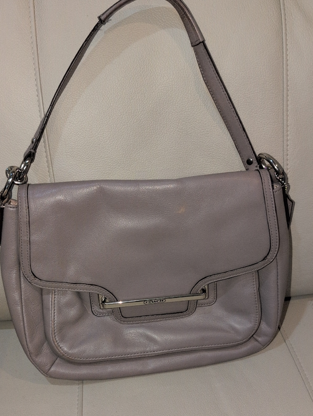 Coach Taylor Flap Shoulder Bag In Dusty Purple F27481
